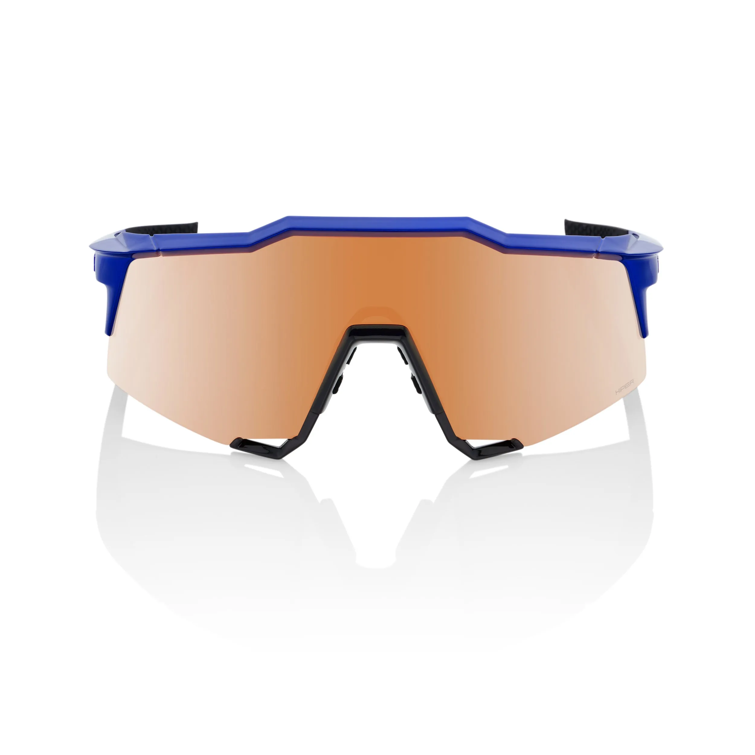 100% SPEEDCRAFT Sport Performance Sunglasses, Gloss Cobalt Blue, Copper