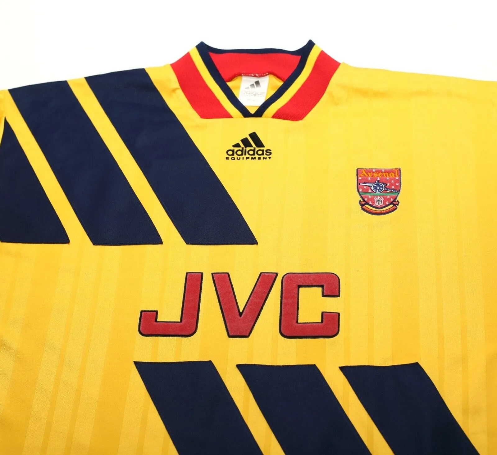 1993/94 WRIGHT #8 Arsenal Vintage adidas Equipment Away Football Shirt (L) 40/42