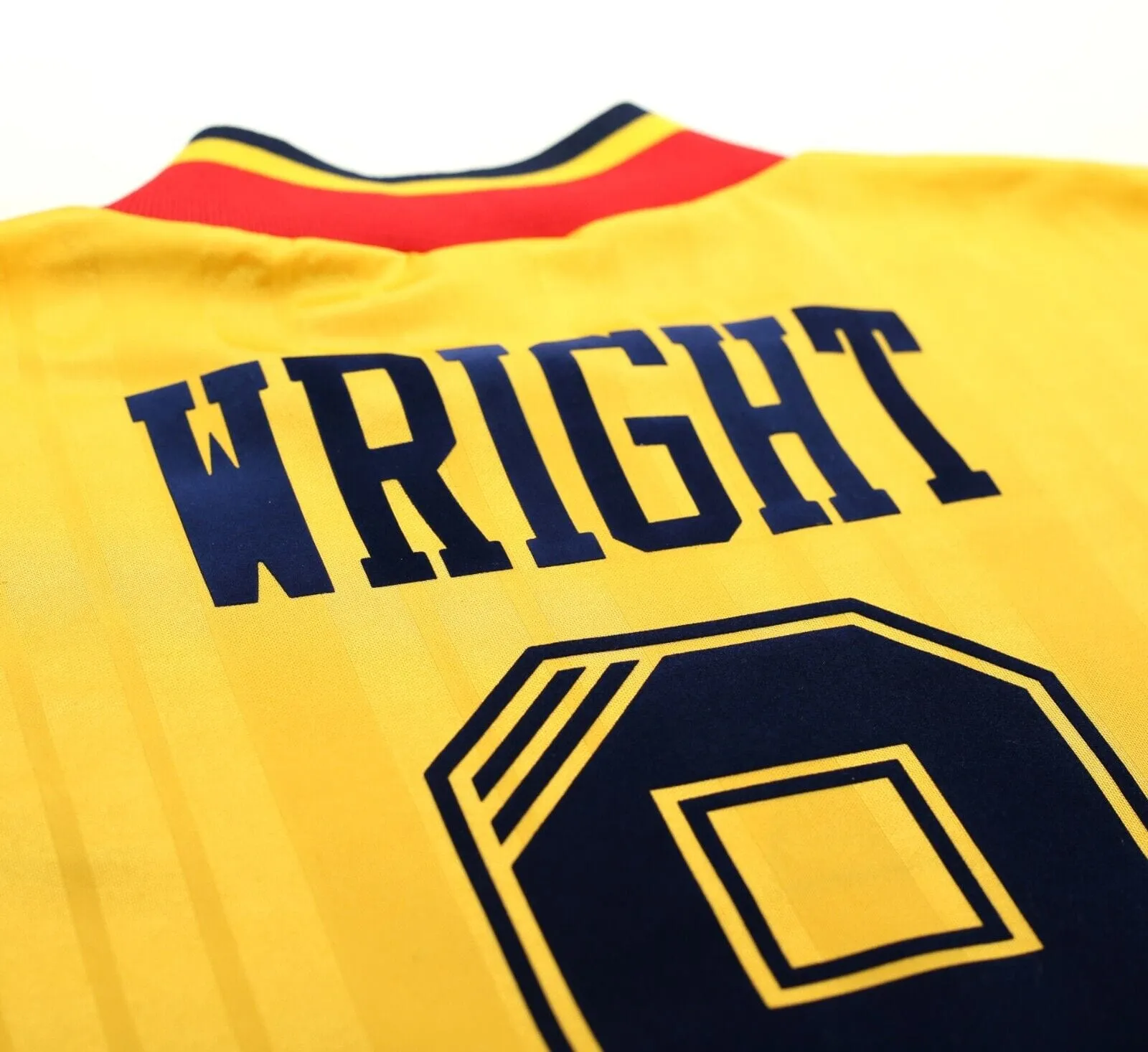 1993/94 WRIGHT #8 Arsenal Vintage adidas Equipment Away Football Shirt (L) 40/42