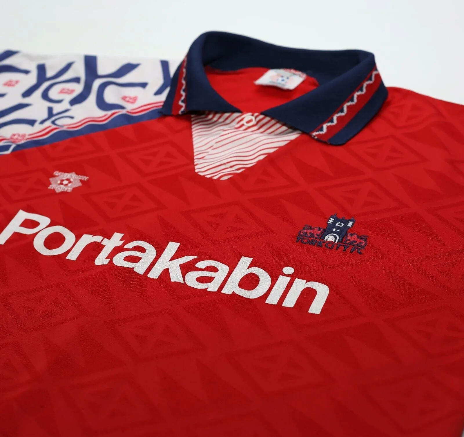 1993/95 YORK CITY Vintage Cavendish Sports Home Football Shirt Jersey (M)