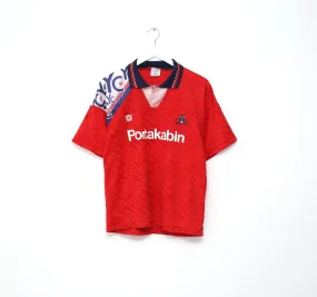 1993/95 YORK CITY Vintage Cavendish Sports Home Football Shirt Jersey (M)