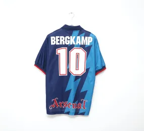 1995/96 BERGKAMP #10 Arsenal Nike Away Football Shirt (L)