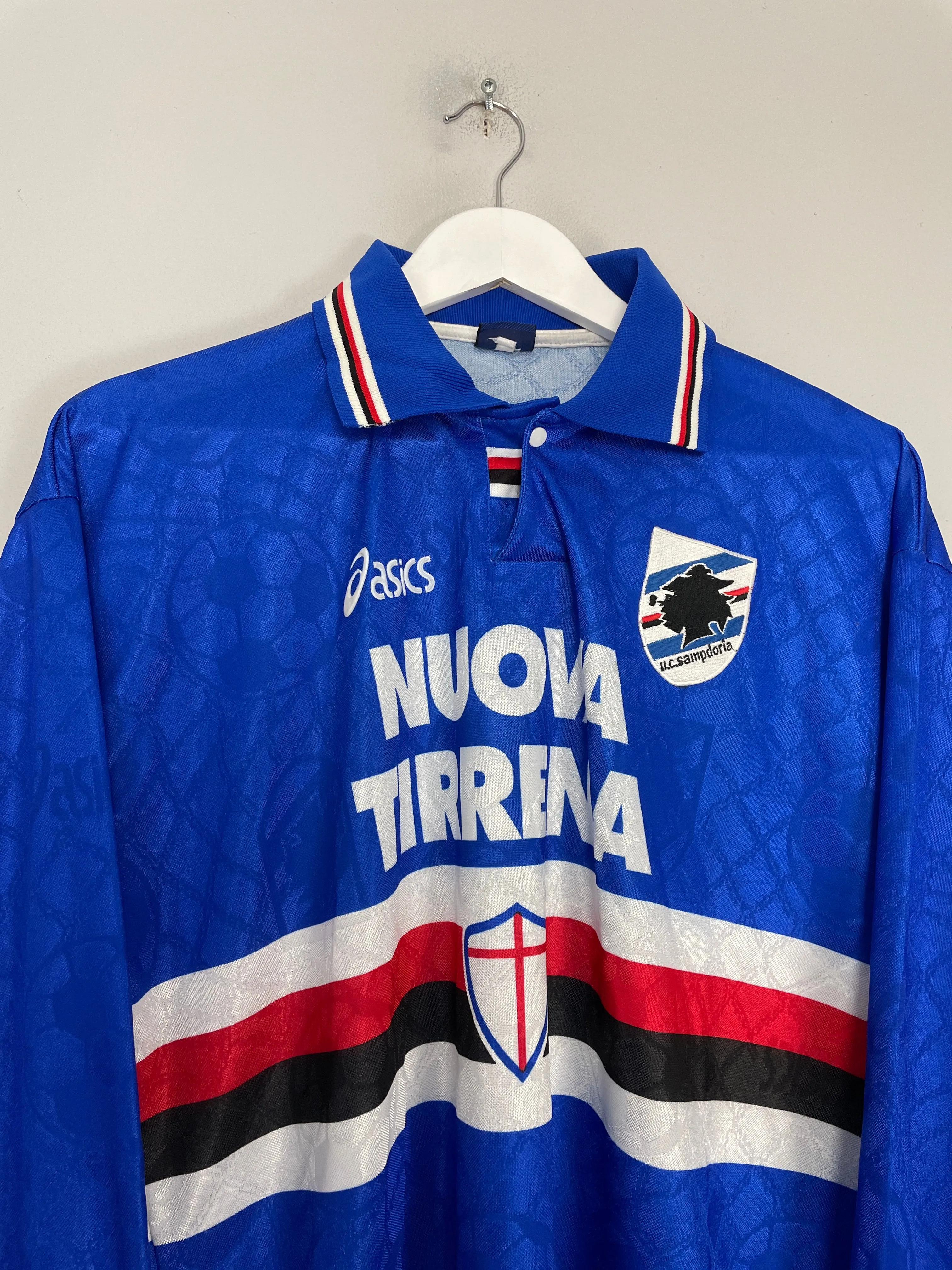 1995/96 SAMPDORIA #6 L/S HOME SHIRT (L) ASICS