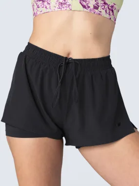 2-in-1 Running Shorts - Black