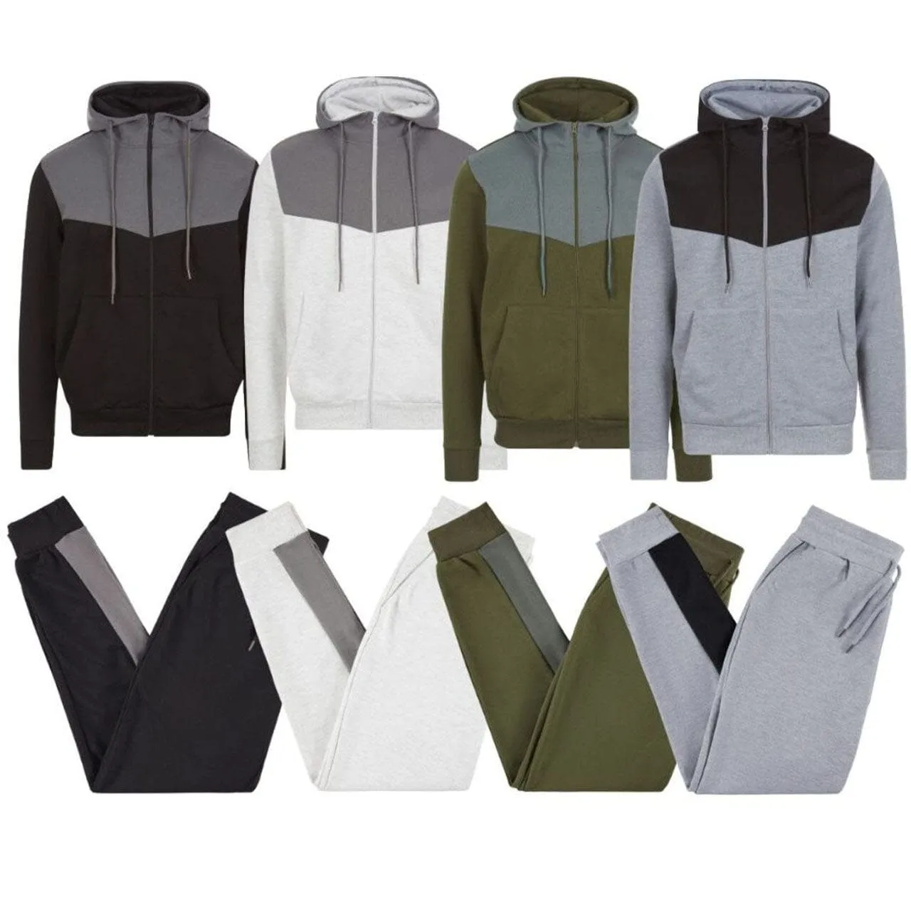 2-Piece: Men’s Fleece-Lined Tech Hoodie and Jogger Set