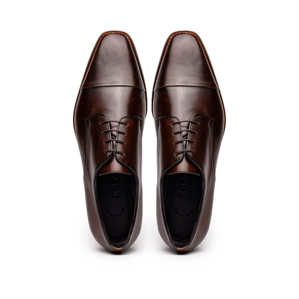 25-550-CST ENZO Italian Calfskin Cap Toe Chestnut