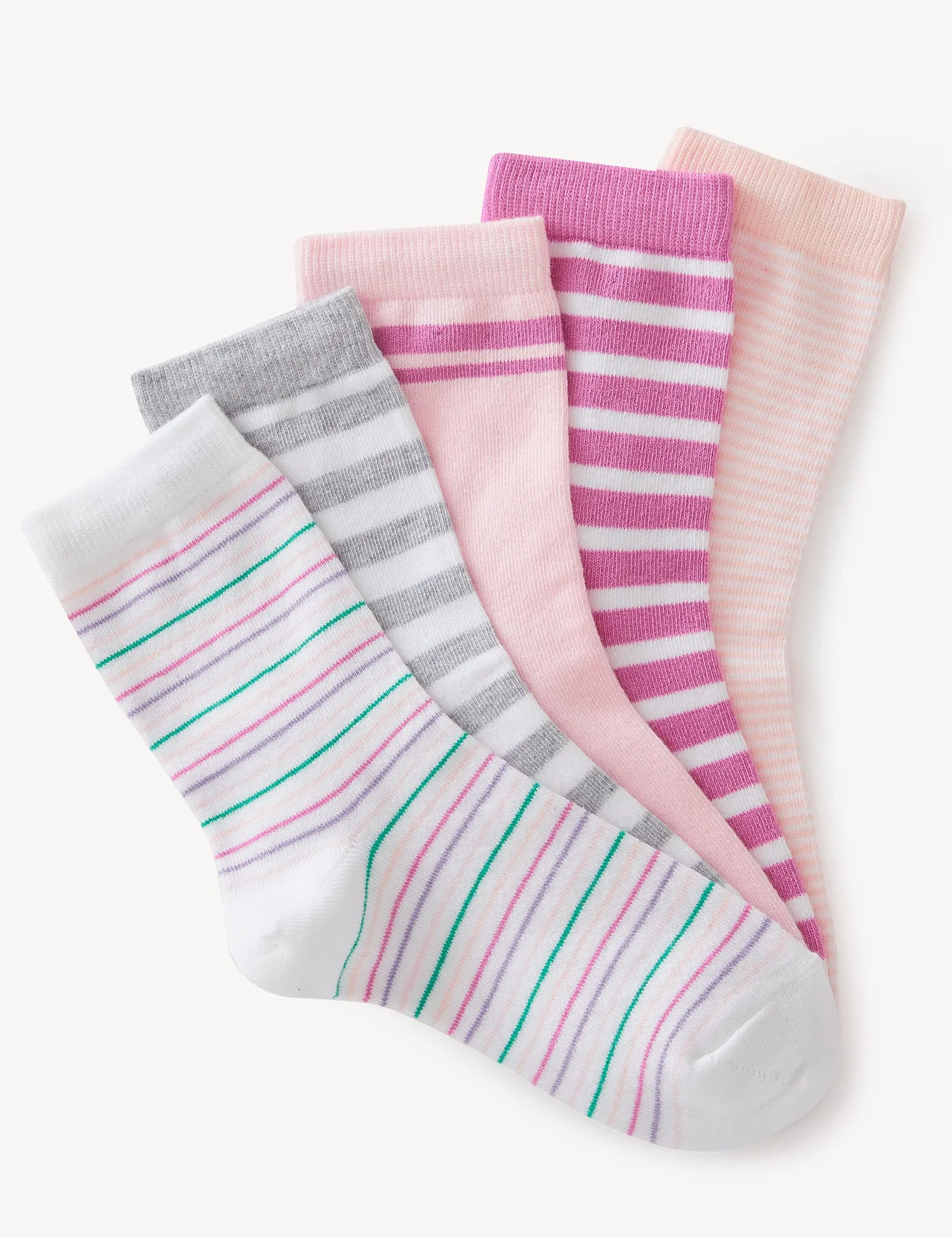 5pk Cotton Rich Striped Socks