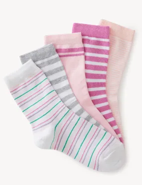 5pk Cotton Rich Striped Socks