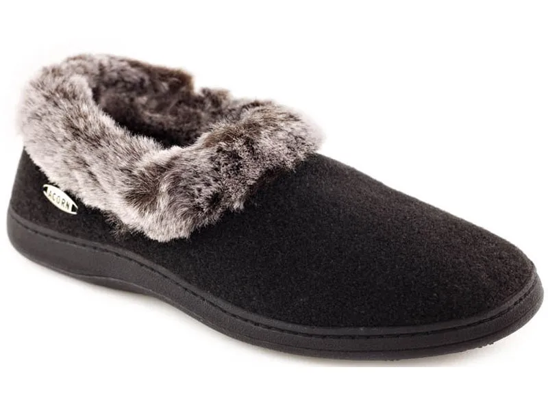 Acorn Chinchilla Collar - Women's Slipper