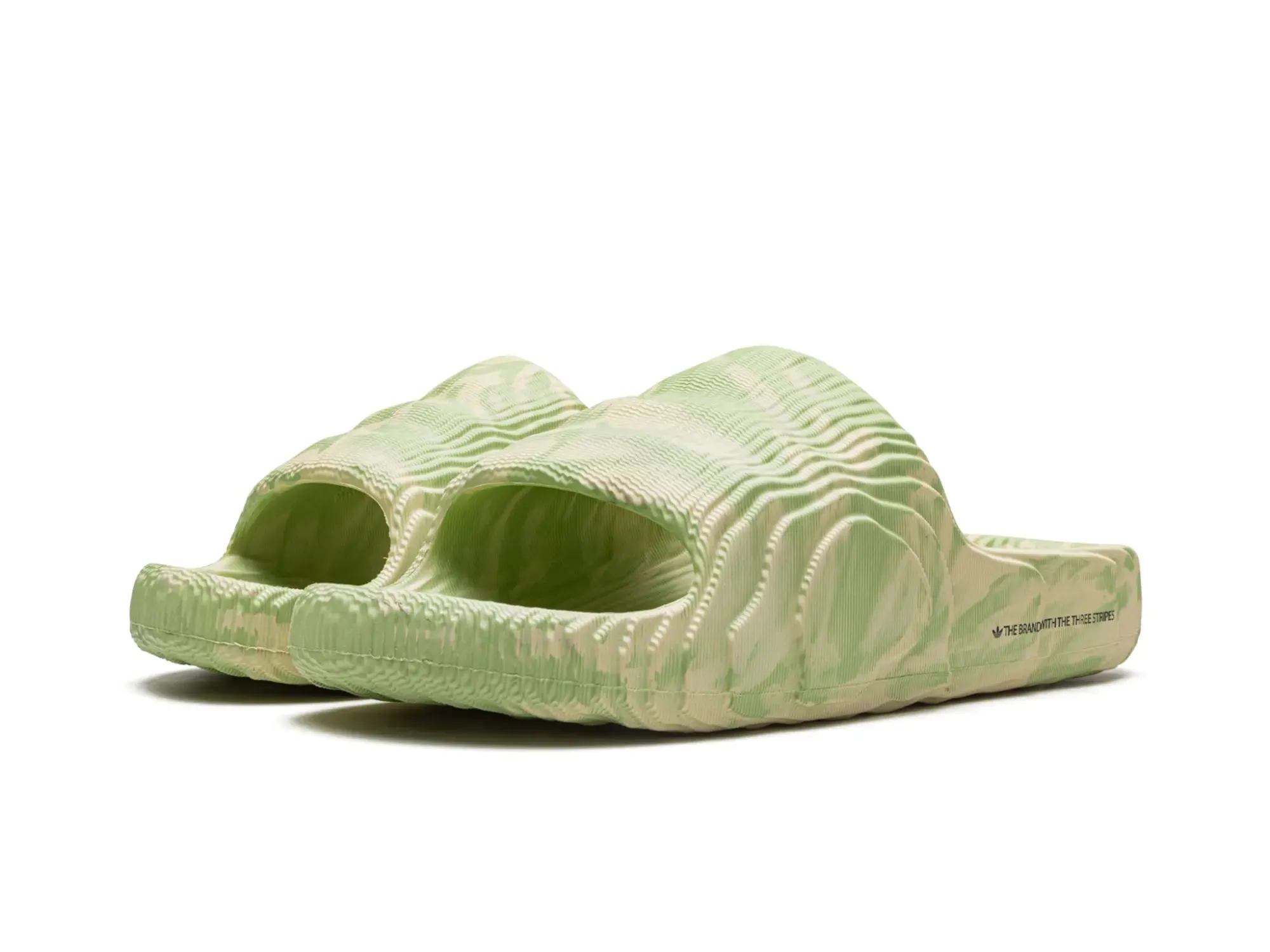 Adidas Adilette 22 Slides "Magic Lime Desert Sand"