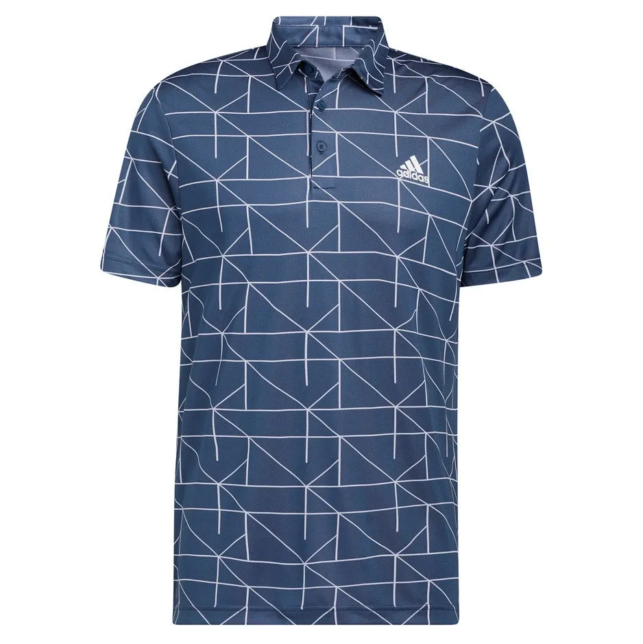 adidas Mens Jacquard Primegreen Polo