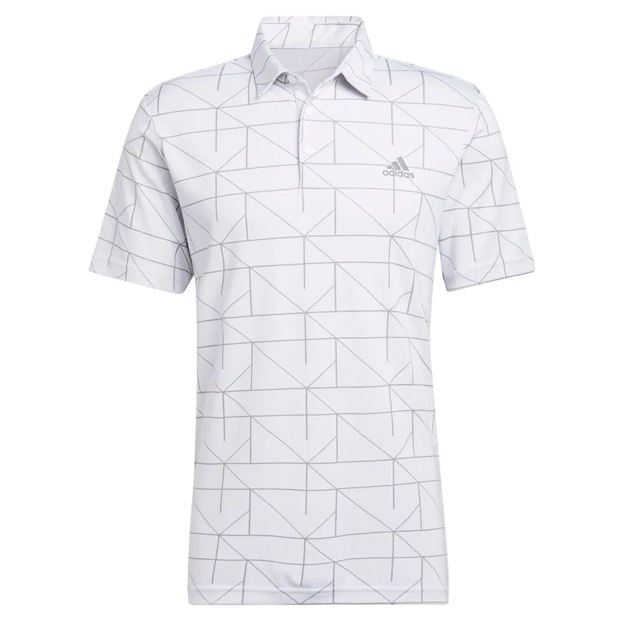 adidas Mens Jacquard Primegreen Polo