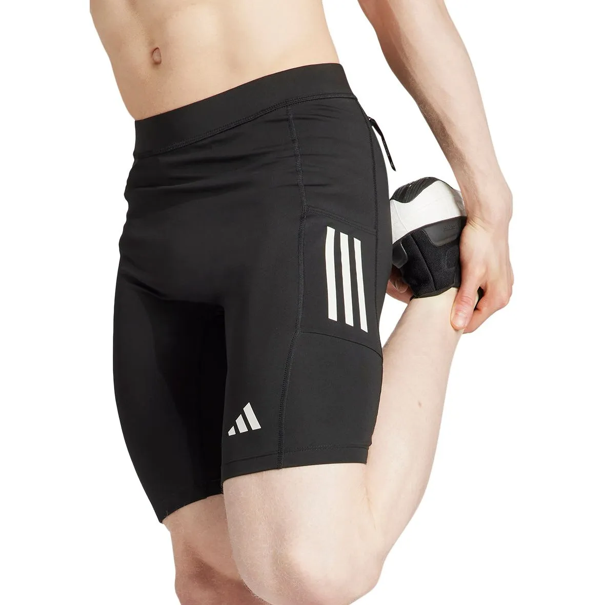 adidas Own The Run Mens Short Running Tights - Black