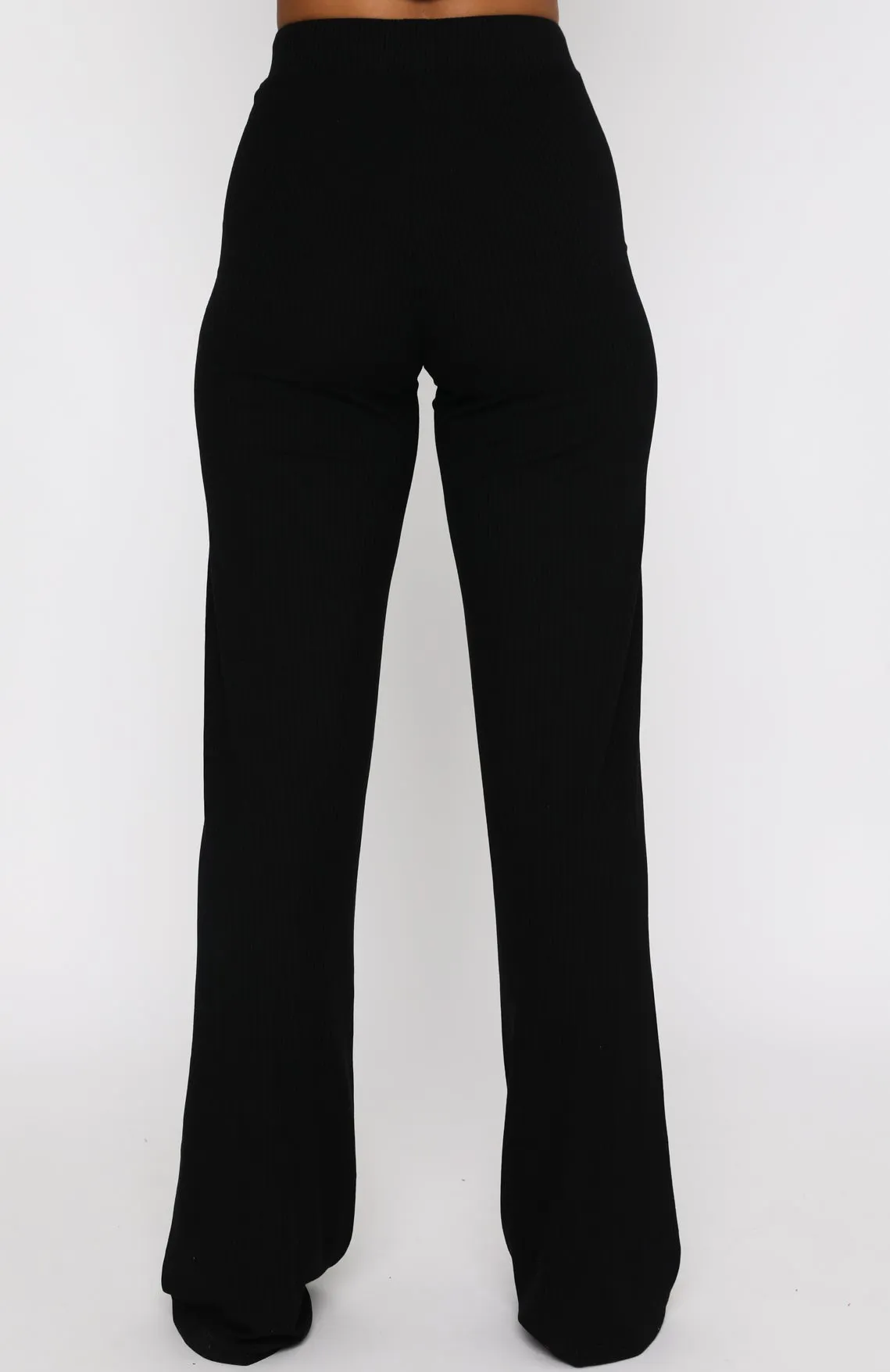 Adore You Ribbed Pants Black