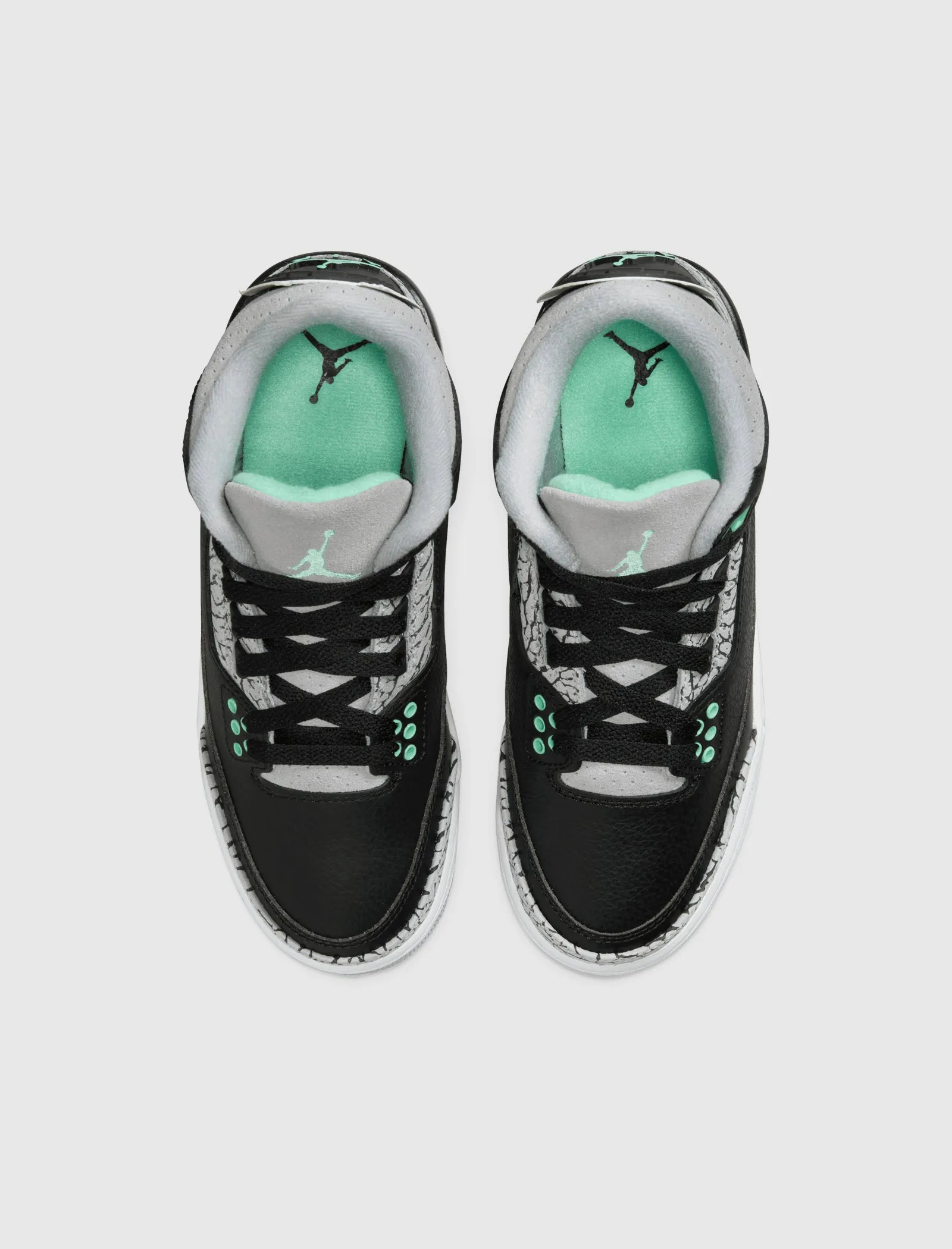 AIR JORDAN 3 RETRO "BLACK/ GREEN GLOW" GS