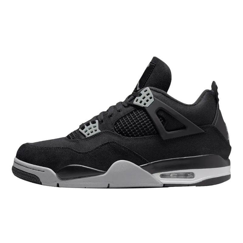 Air Jordan 4 Black Canvas