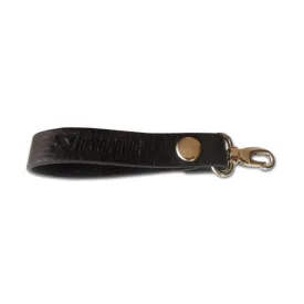 AKRAPOVIC 800965 Leather Loop Keychain - black