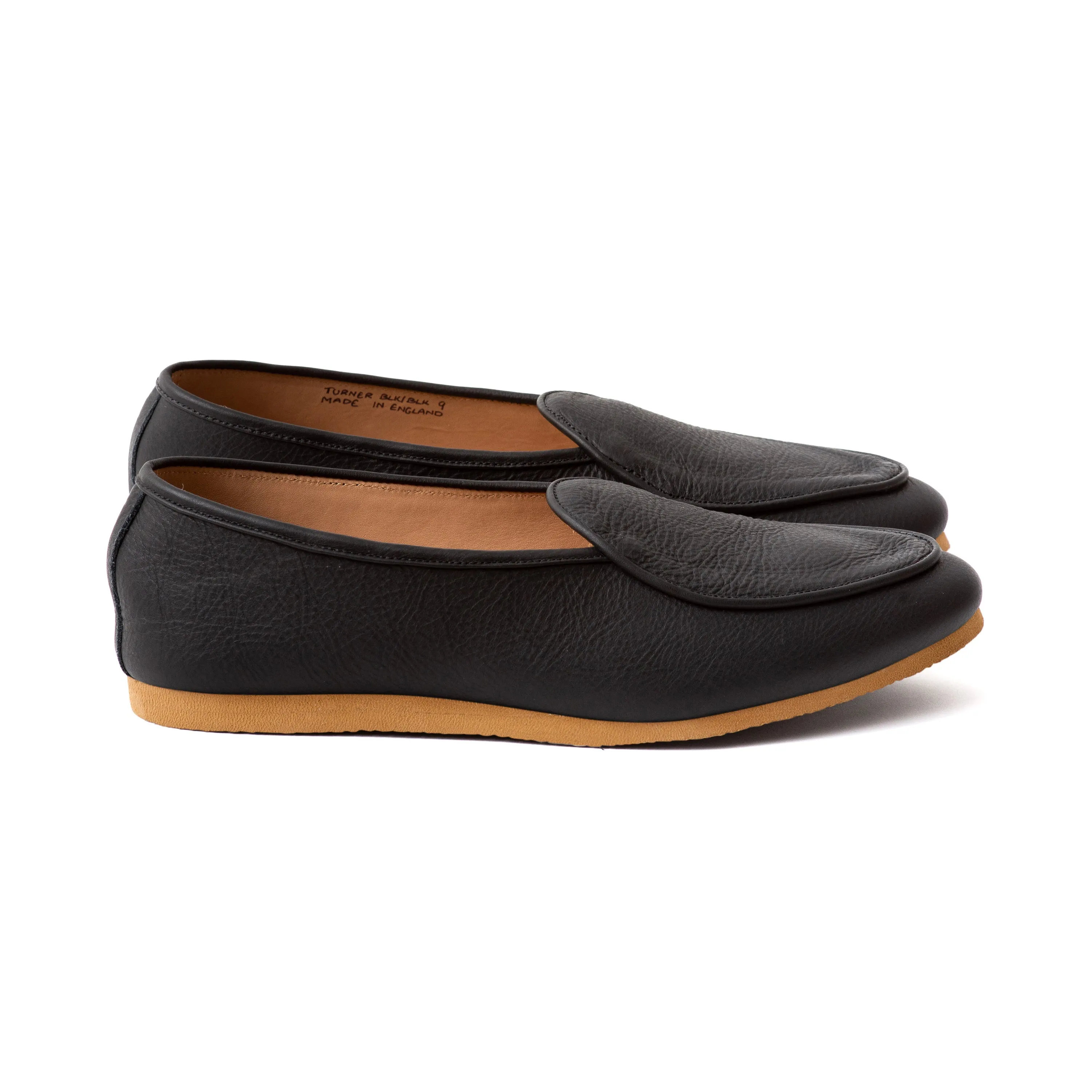 Artizan Belgian Slipper - Black Calf