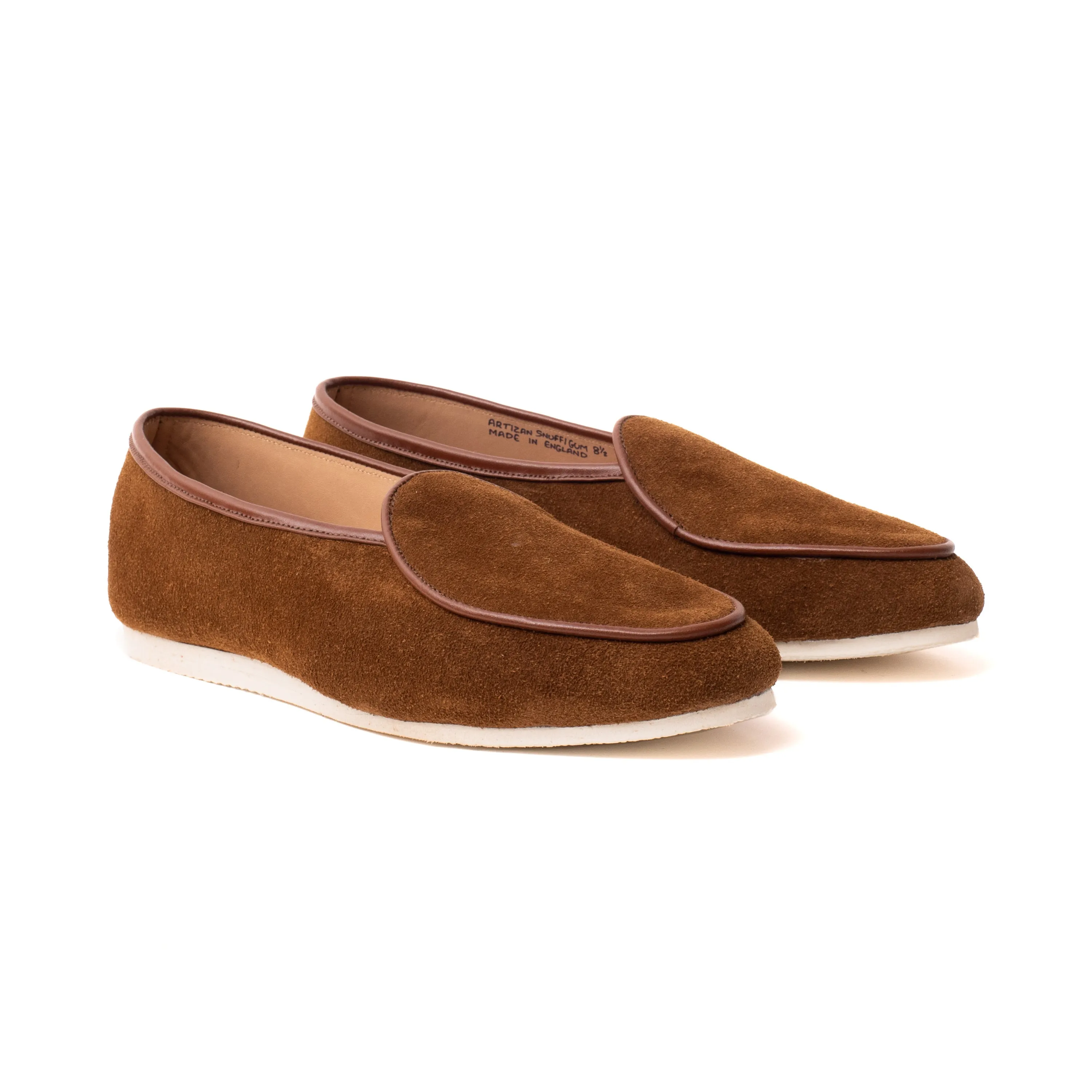 Artizan Belgian Slipper - Snuff Janus Calf Suede