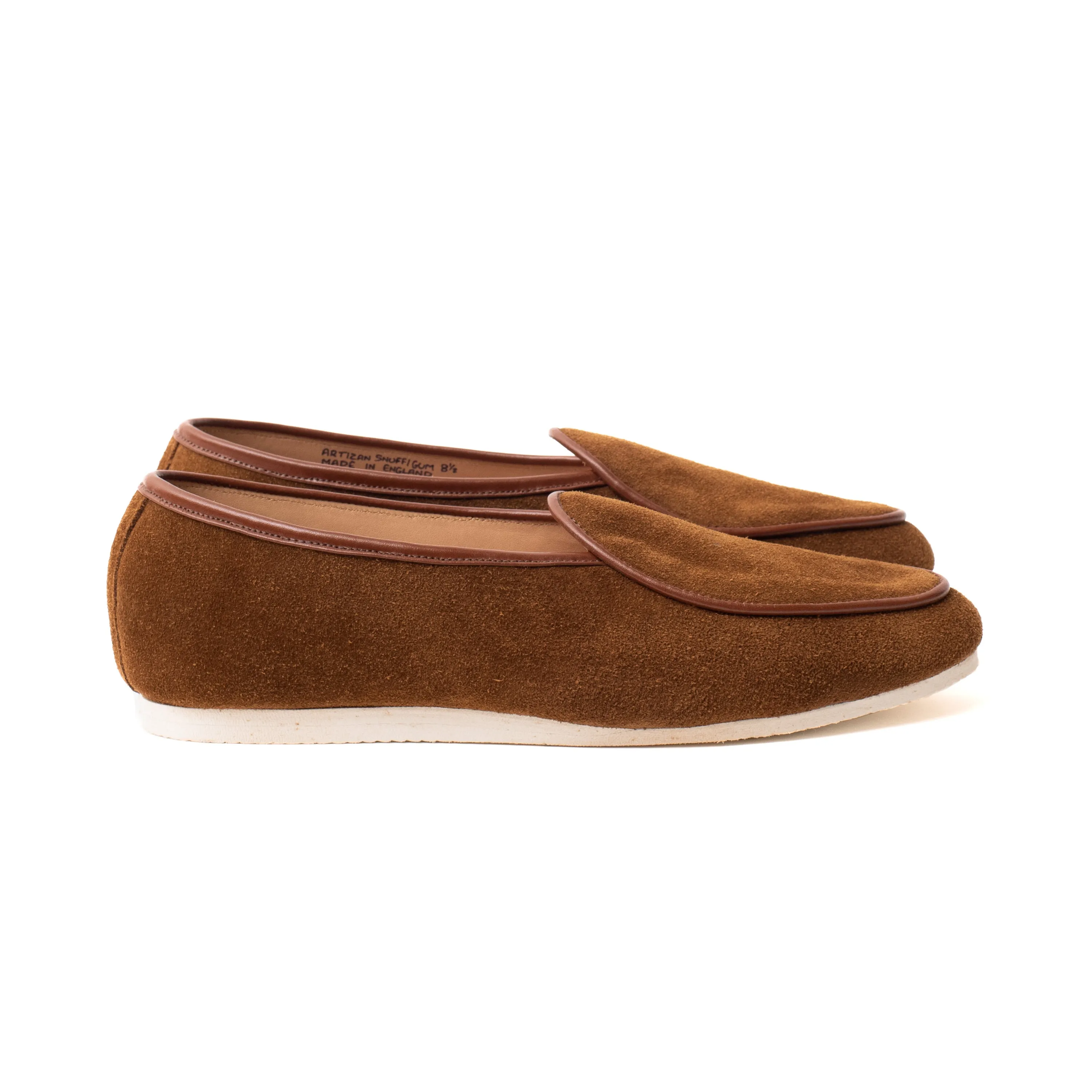 Artizan Belgian Slipper - Snuff Janus Calf Suede