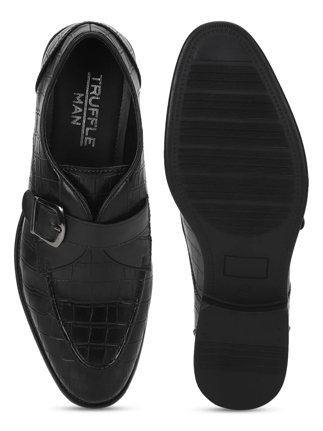 Black Croc PU Men Loafers (TC-SM-5028-BLKCROC)