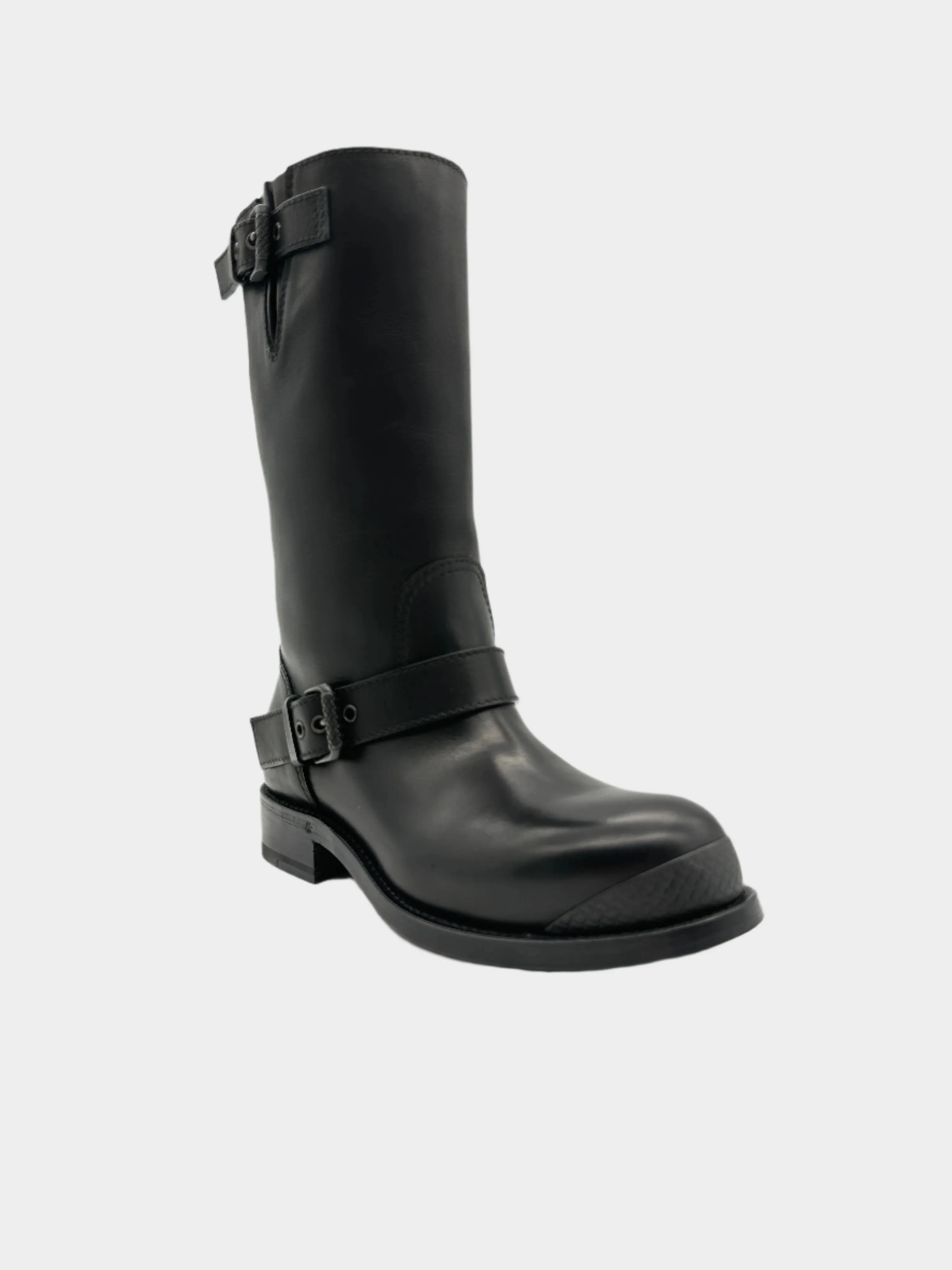 Black Double Belt Boots