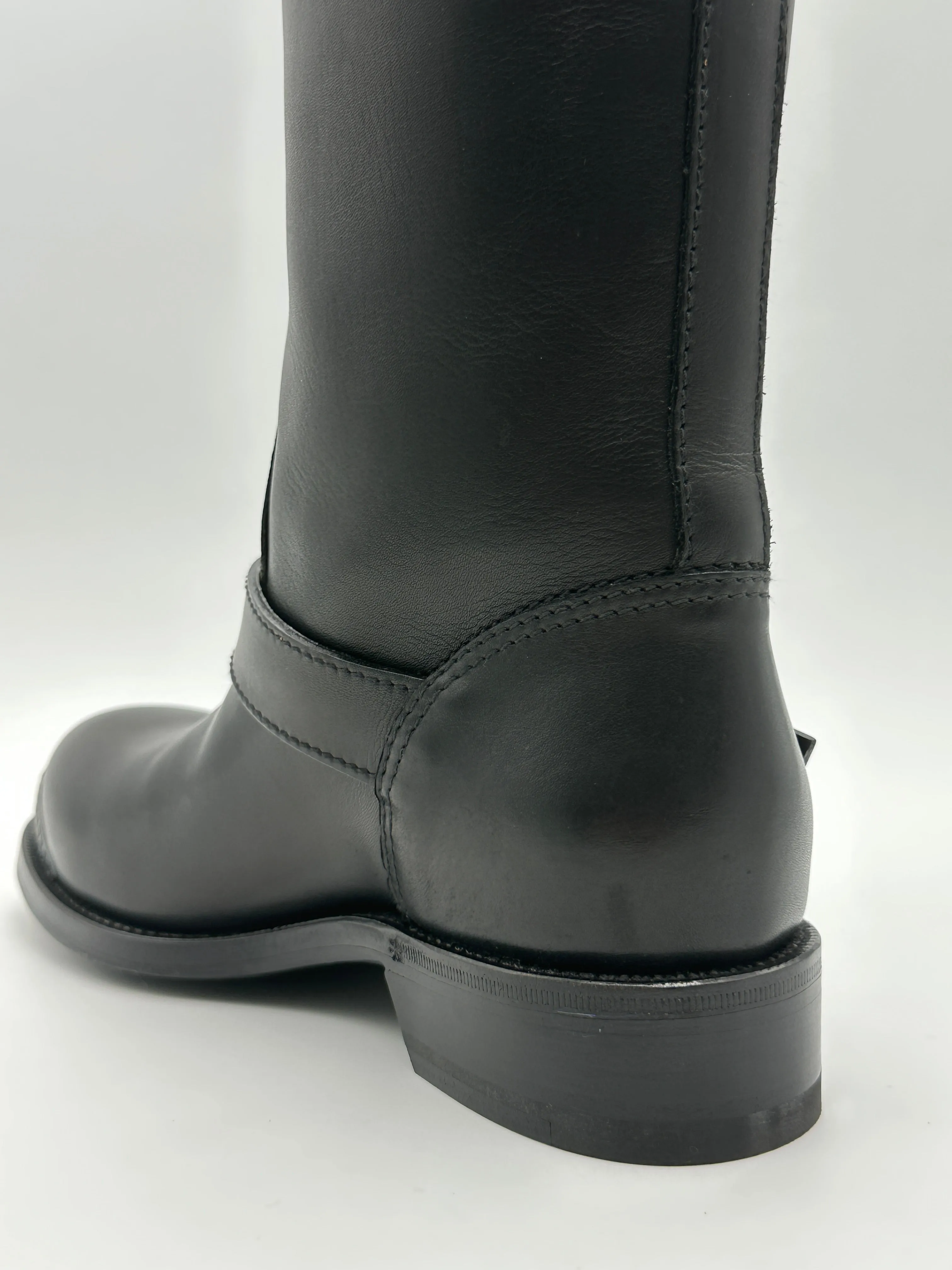 Black Double Belt Boots