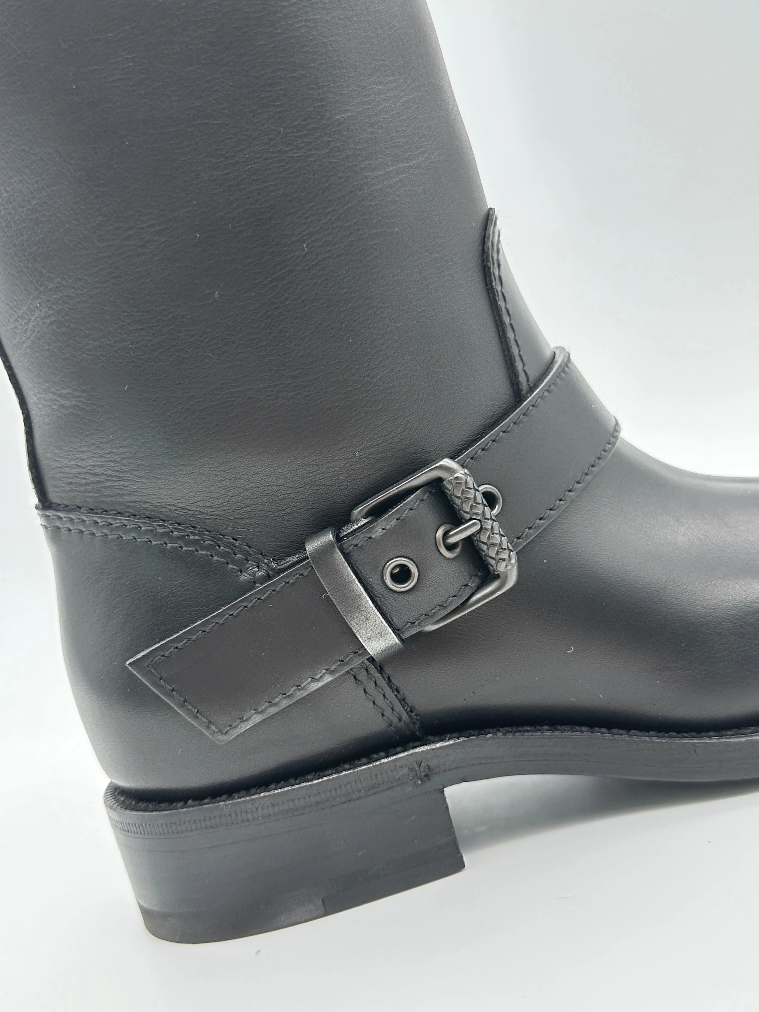 Black Double Belt Boots