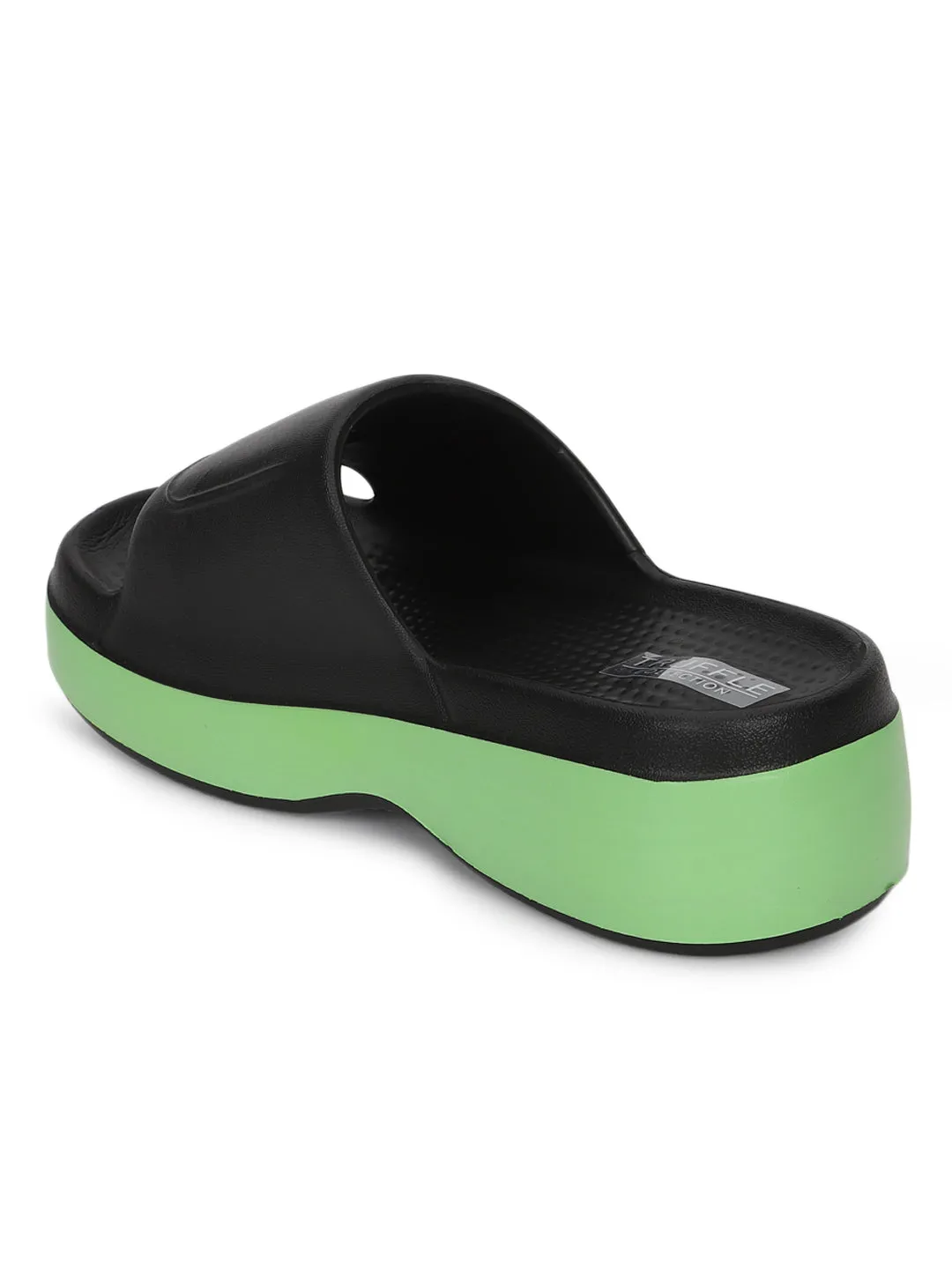 Black Green PU Slip-On Flats (TC-RS3690-BLKGRN)