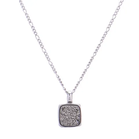 Boxie Square Druzy Necklace