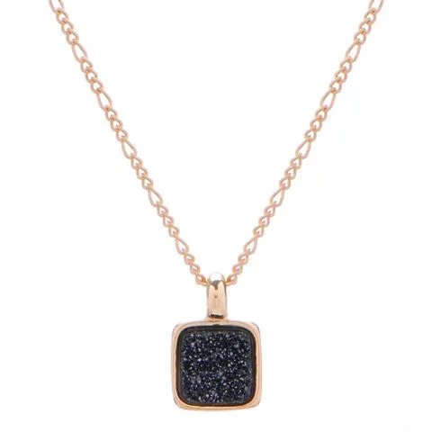 Boxie Square Druzy Necklace