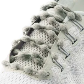 Caterpy Run No-Tie Shoelaces - Ghost Gray