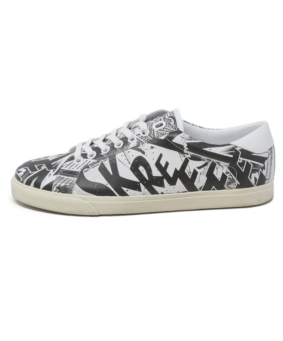 Celine B&W Print Leather Sneakers sz 10