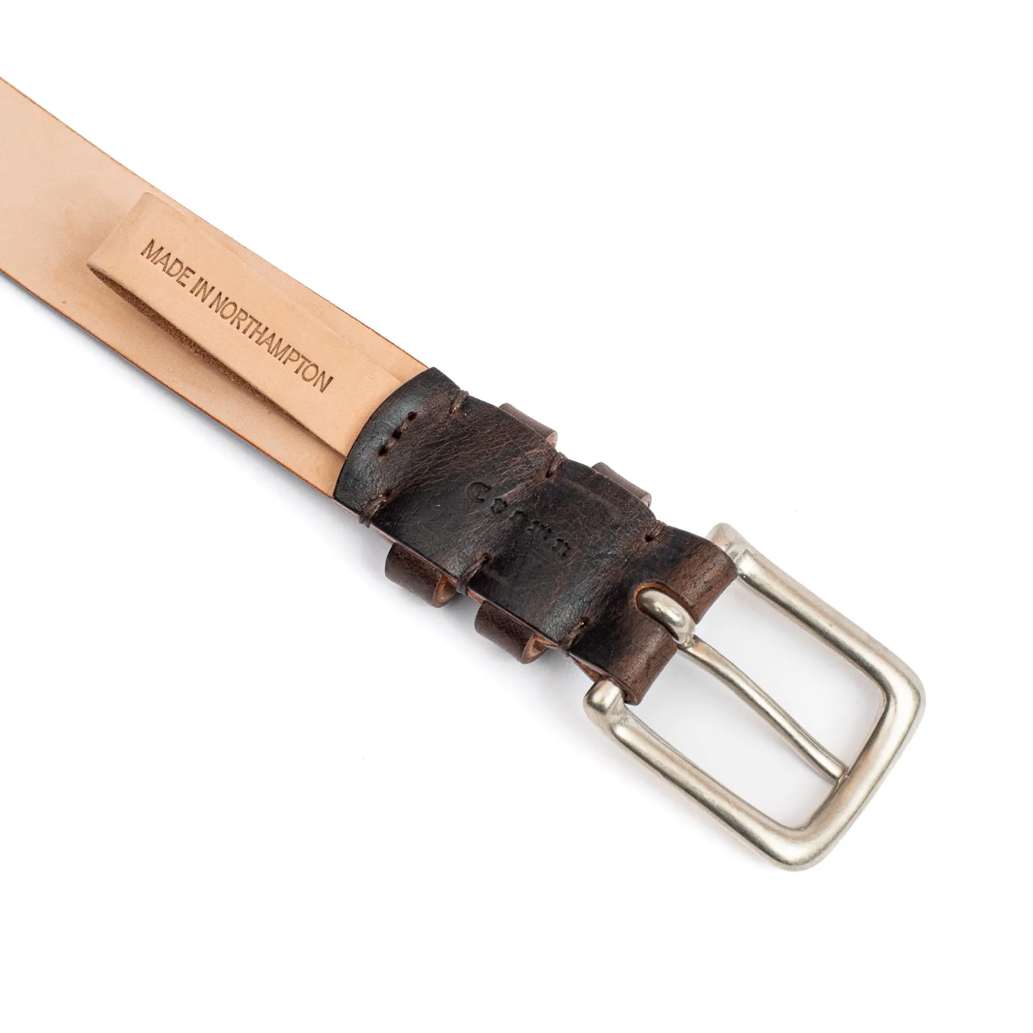 C.F. Stead Naked Kudu Snuff Leather Belt