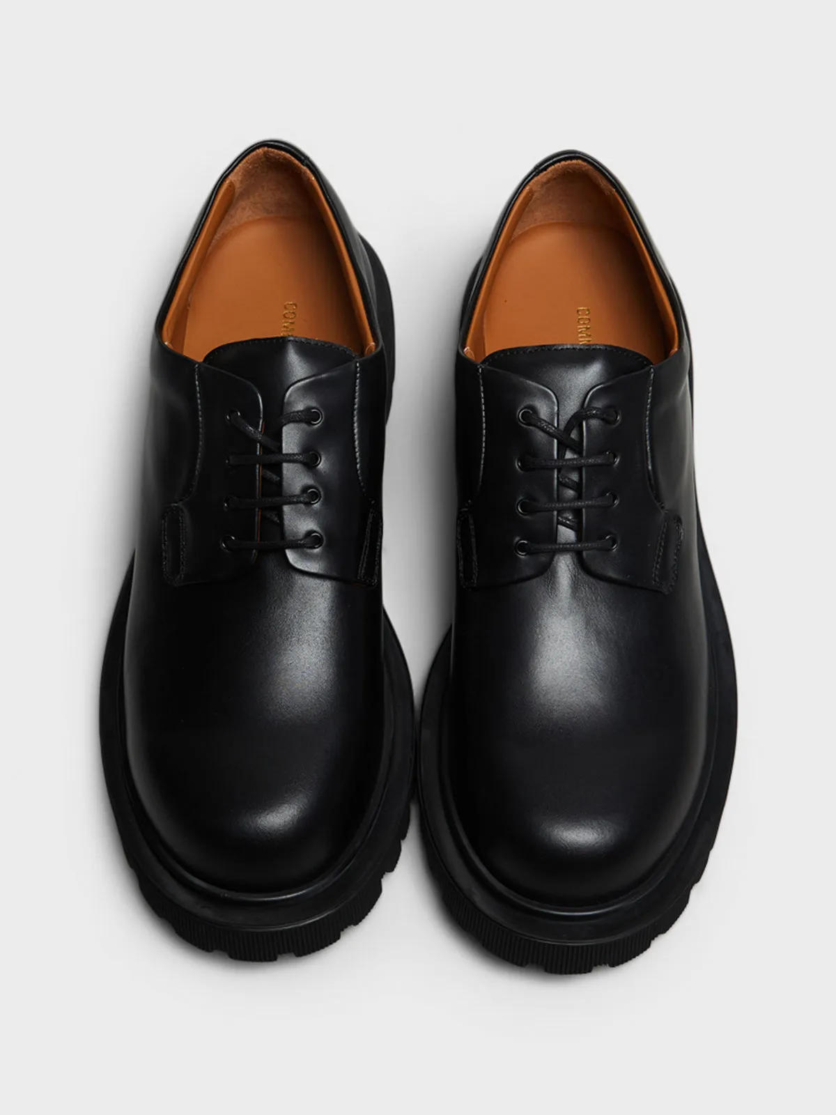 Chunky Derby Shoes in Black