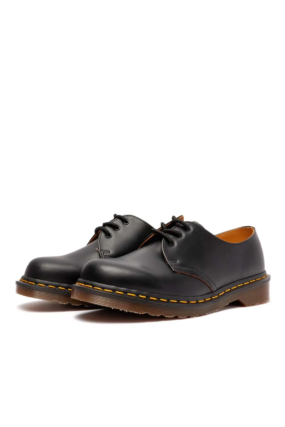 Dr Martens Mens Vintage 1461 Shoes 'Black Quilon'