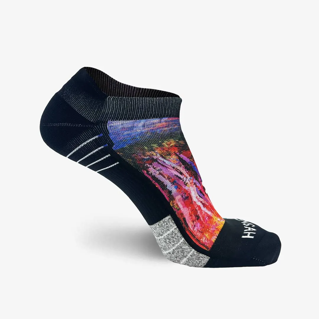 Fall Trees Running Socks (No Show)