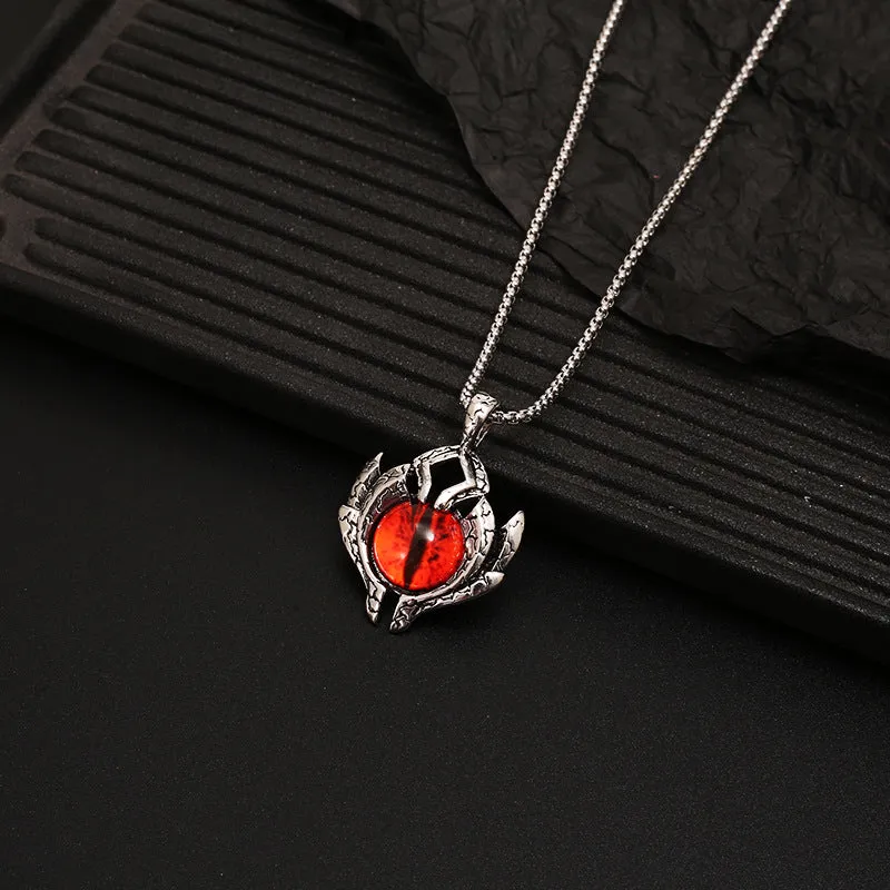 Fashionable and Minimalist Men's Retro Devil's Eye Necklace