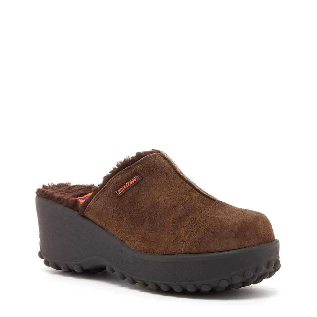 Fran Nubuck Brown Clog