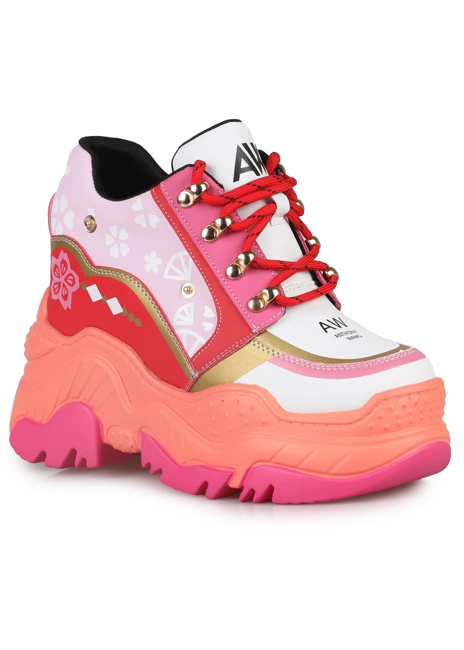 Genshin Impact Yae Miko Anime Pink Platform Sneakers