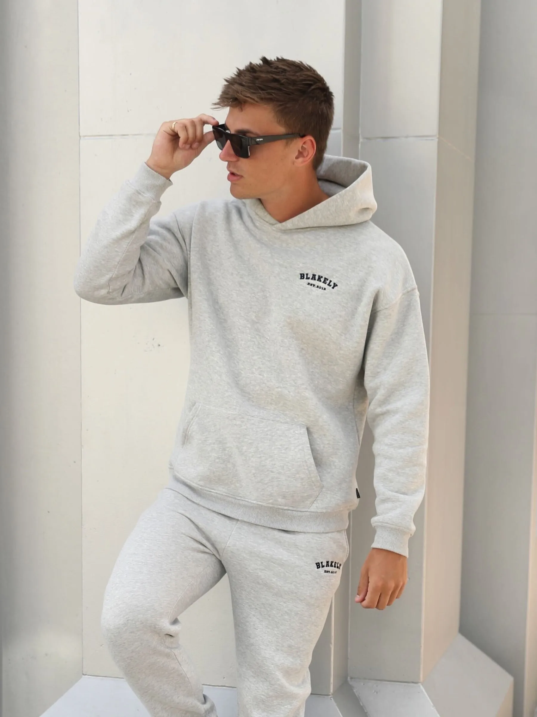 Heritage Relaxed Hoodie - Marl Grey