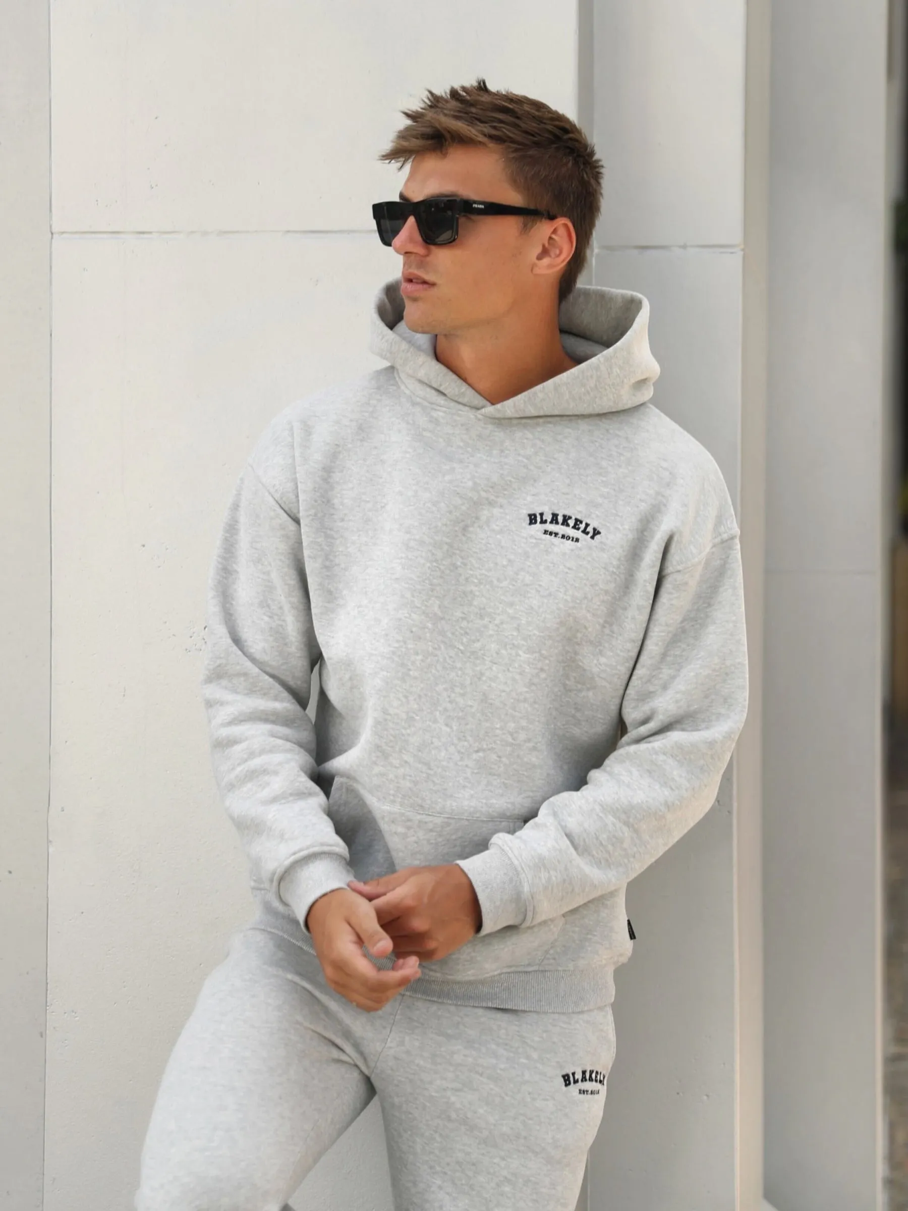 Heritage Relaxed Hoodie - Marl Grey