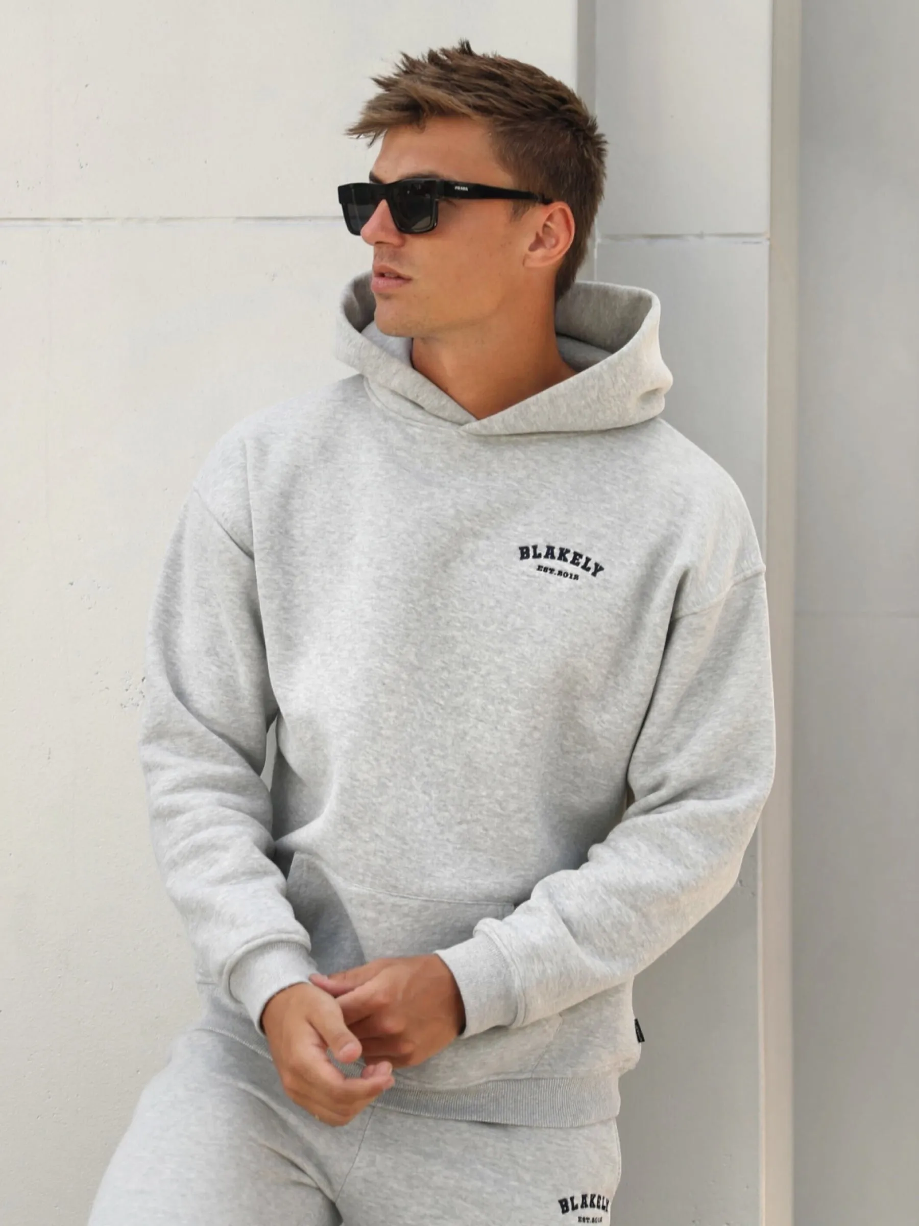 Heritage Relaxed Hoodie - Marl Grey