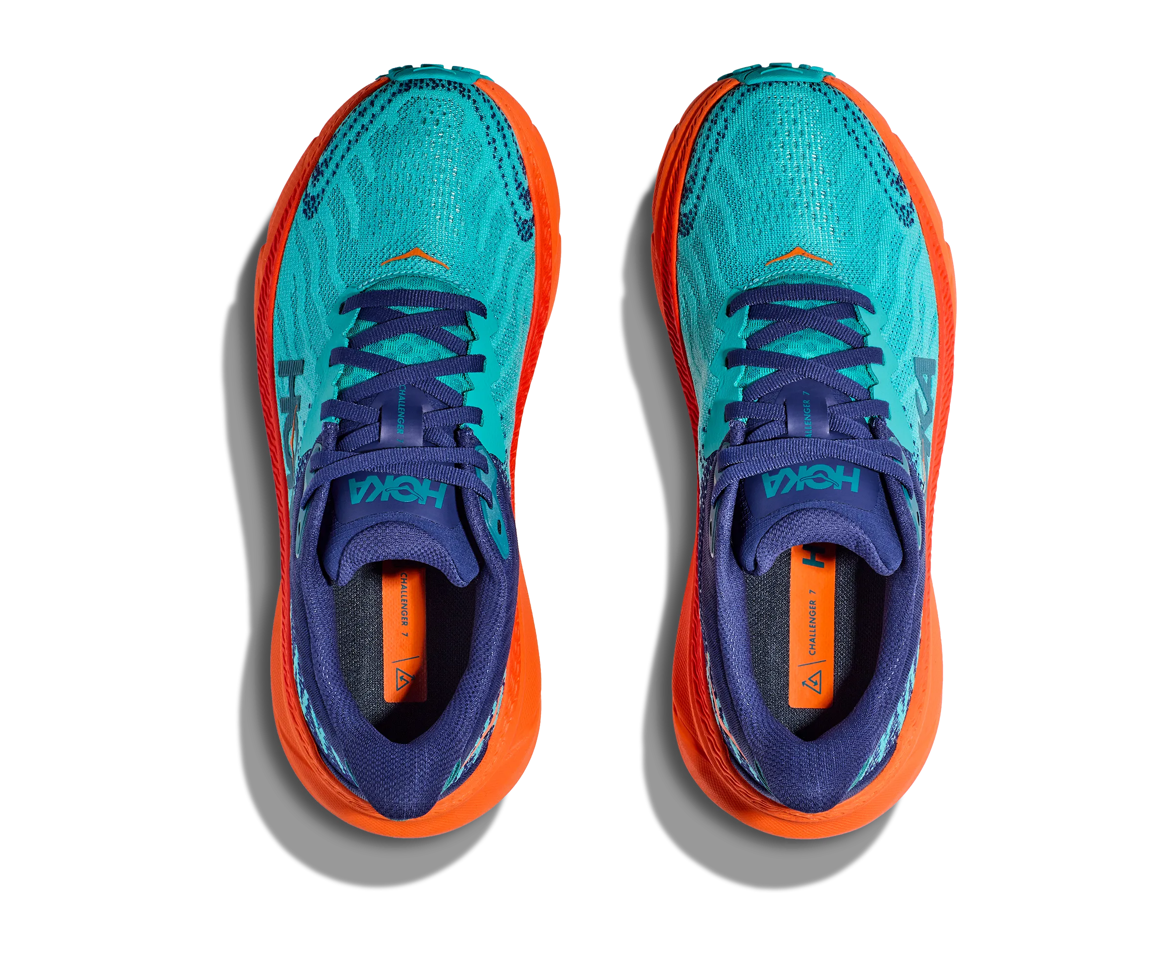 Hoka One One Challenger 7 Trail Running Shoe - Ceramic / Vibrant Orange