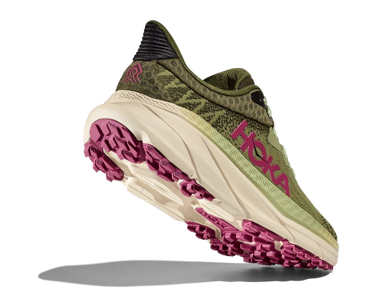 Hoka One One Challenger 7 Wide Trail Runner - Forest Floor / Beet Root