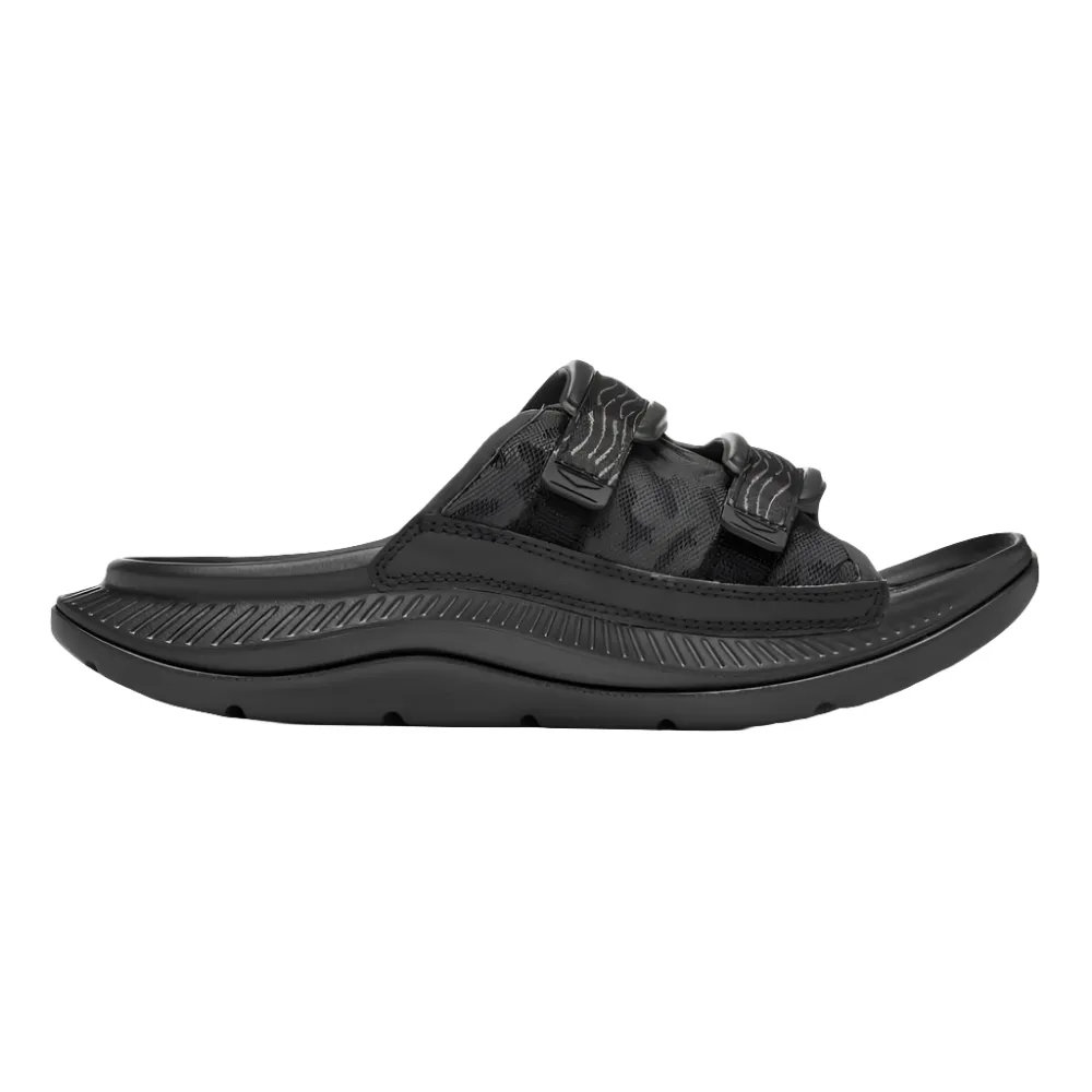 Hoka Unisex Ora Luxe Recovery Slide Sandal Black / Black