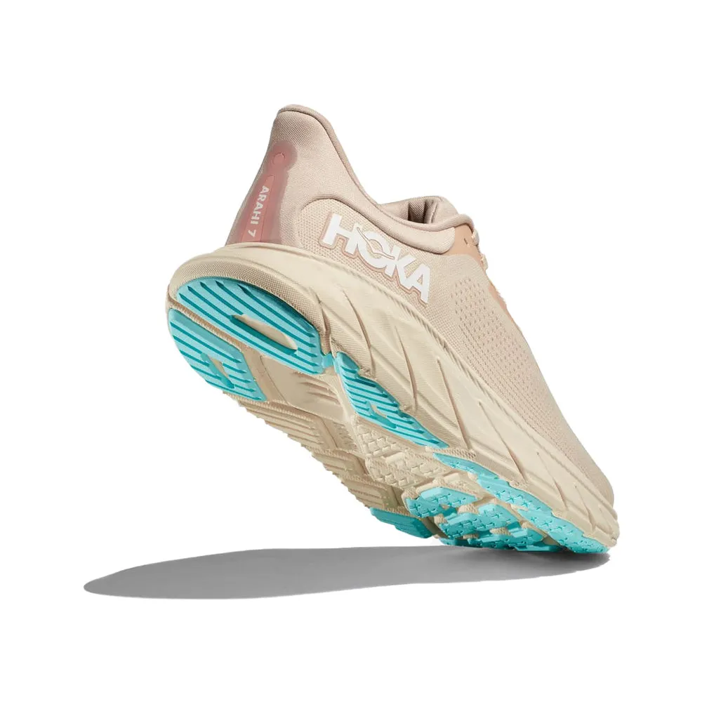 Womens Hoka Arahi 7 Wide Running Shoes - Vanilla Cream 