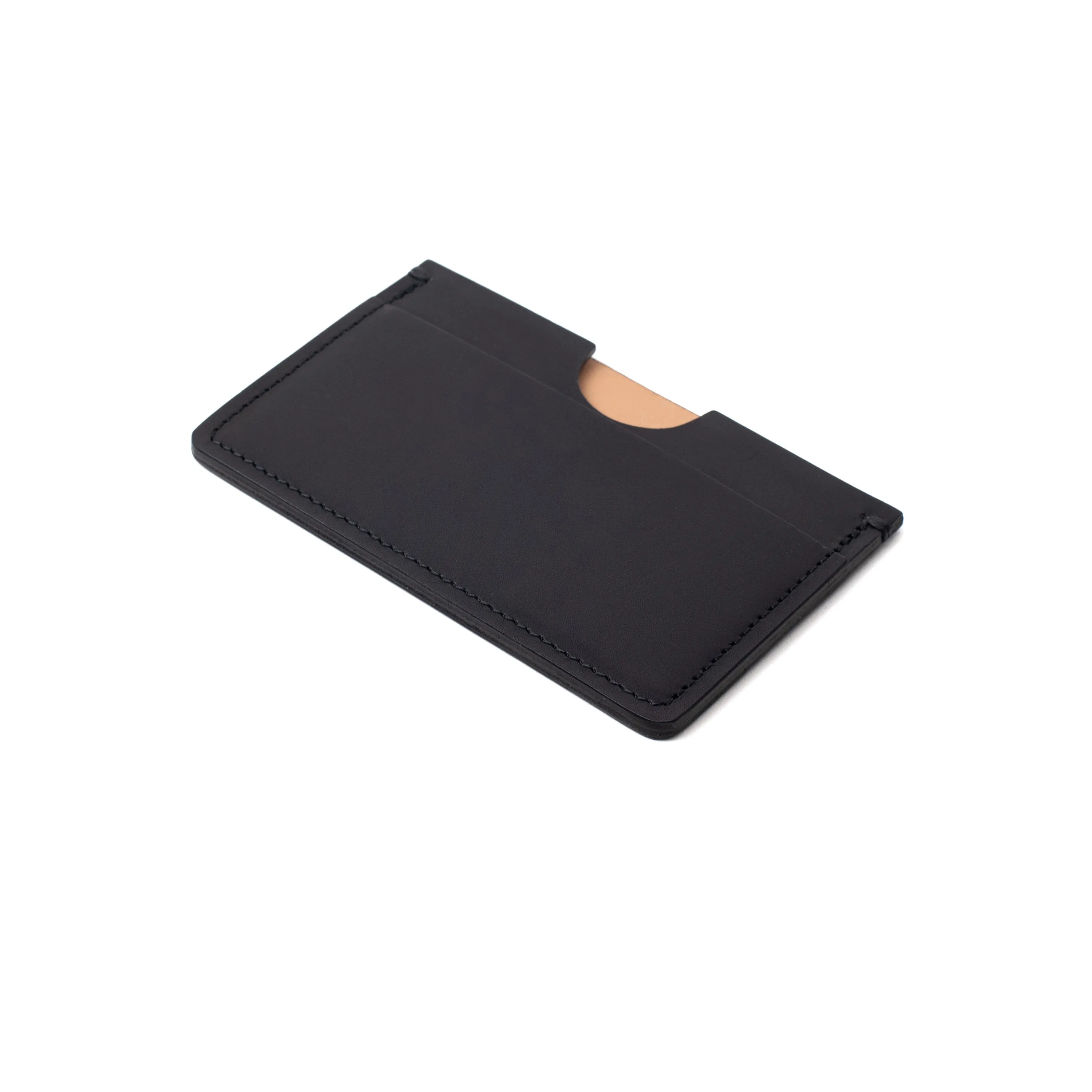 Houghton Card Holder - Black Box Calf