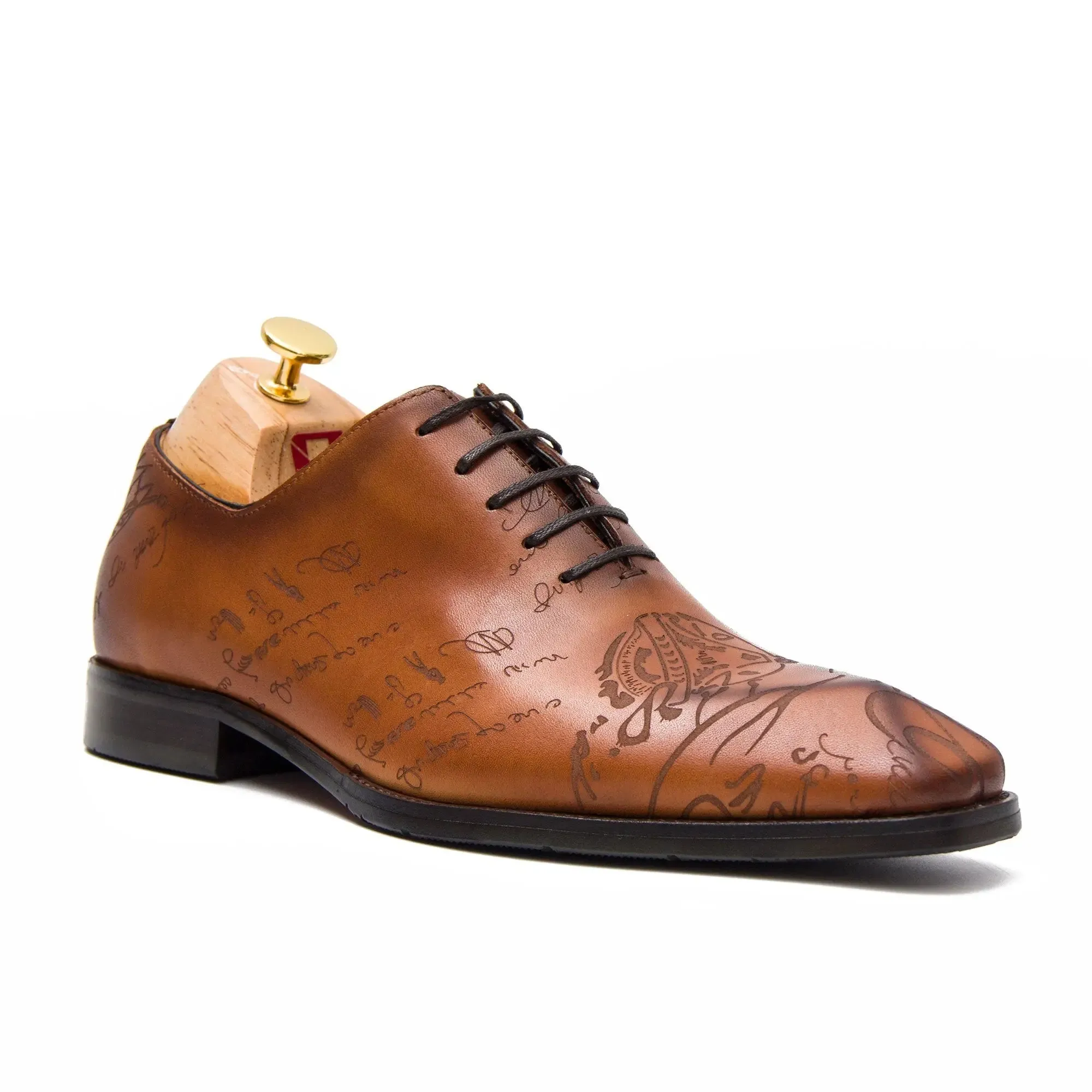 Laser Engraved Oxford Shoes for Men