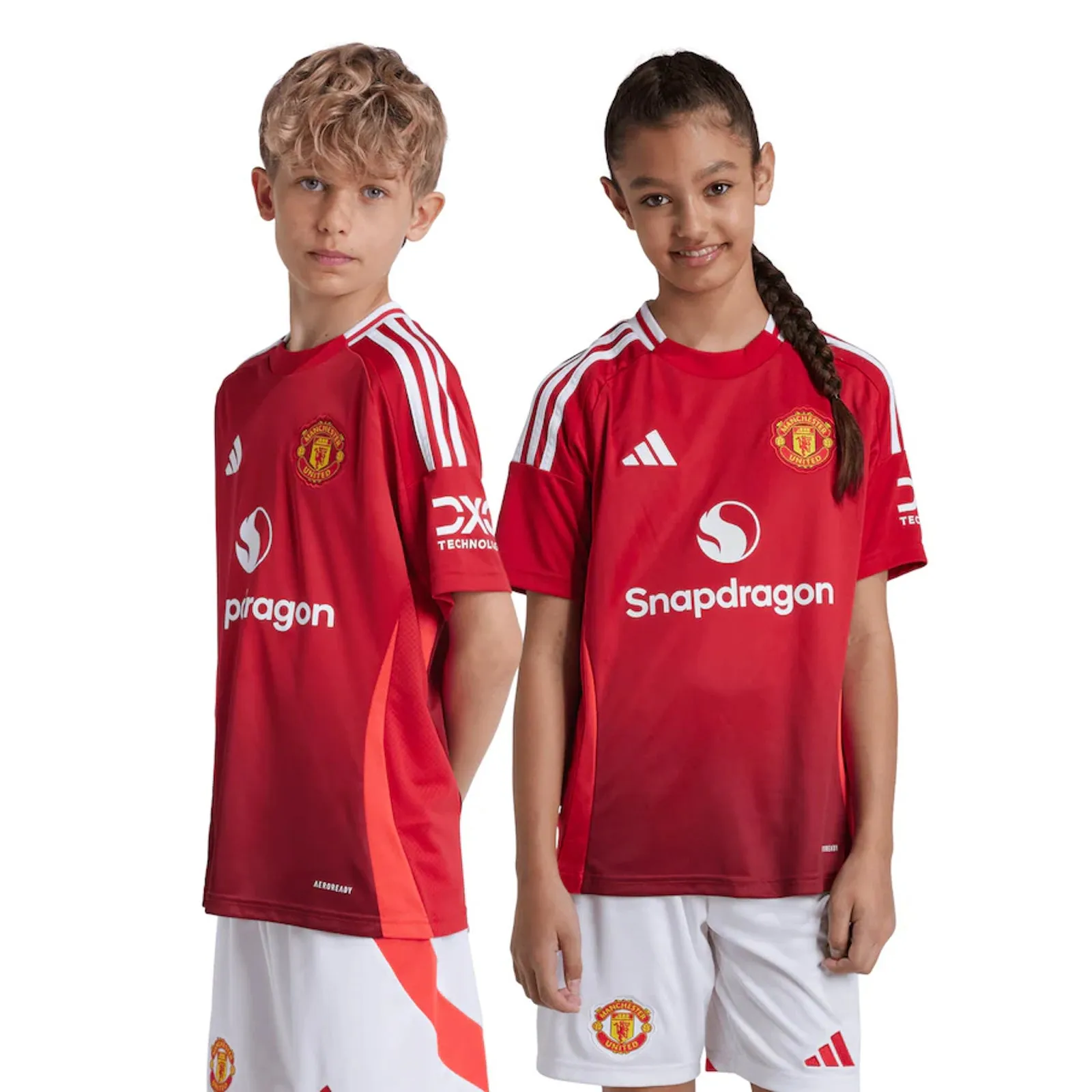 Manchester United 2024/25 Kid's Replica Home Jersey Football Soccer by Adidas